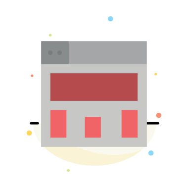 Grafik Tasarımı, Düzen Soyut Düz Renk Simgesi Şablonu