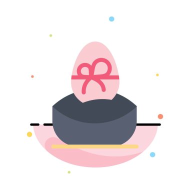 Hediye, Haşlanmış, Paskalya, Yumurta, Gıda Soyut Düz Renk Simge Templat