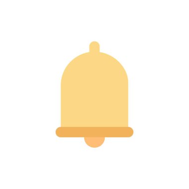 Uyarı, Zil, Bildirim, Ses Düz Renk Simgesi. Vektör simgesi b