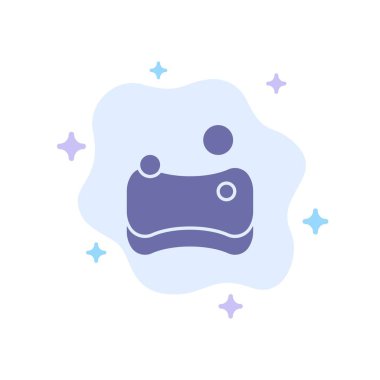 Soyut Bulut Backgroun'da Temizlik, Hijyenik, Sünger Mavi Simgeler