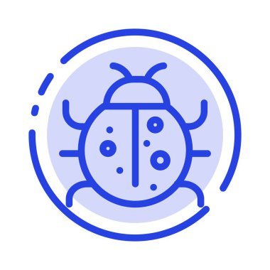 Sevimli, Böcek, Uğur Böceği, Doğa, Bahar Mavi Noktalı Çizgi Simgesi