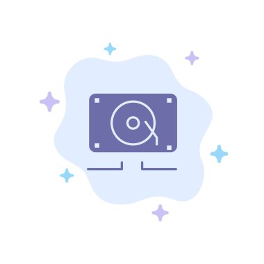 Müzik, ses, hoparlör, sesli mavi simge soyut bulut Backgrou