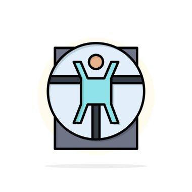 Vitruvian, Man, Tıp, Sahne Soyut Daire Arka Plan Düz c