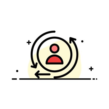 Dijital, Pazarlama, Yeniden Pazarlama İş Düz Hat Dolu Simge 