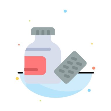 Tıp, Tıp, Bilim Soyut Düz Renk Simgesi Şablon