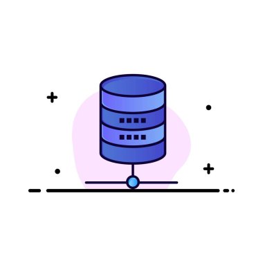 Dolar, Sunucu, Para, Bilgisayar İş Logo Şablonu. Düz Co