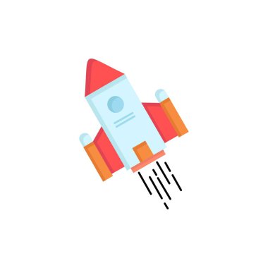 uzay aracı, mekik, uzay, roket, fırlatma Düz Renk Simge Vect