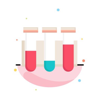 Test, Tüp, Bilim, laboratuvar, kan Düz Renk Simge Vektör