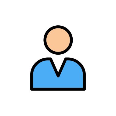 Yönetici, Adam, Kullanıcı Düz Renk Simgesi. Vektör simgesi afiş Te