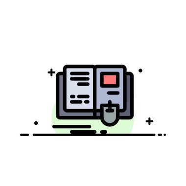 Kitap, Eğitim, Bilgi, Fare İş Düz Hat Dolu Ico