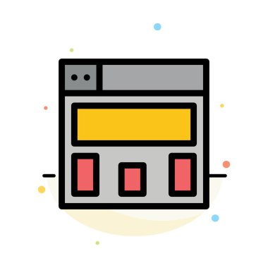 Grafik Tasarımı, Düzen Soyut Düz Renk Simgesi Şablonu