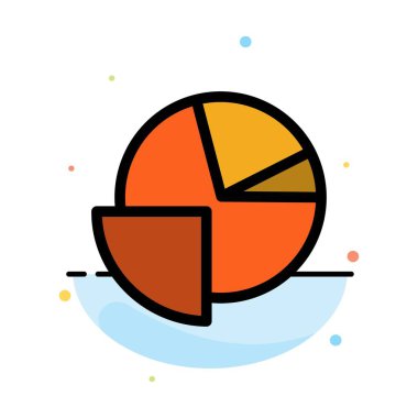 Analitik, Grafik, Pasta, Grafik Soyut Düz Renk Simgesi Şablonu