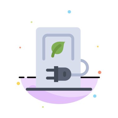 Araba, şarj, elektrik, Istasyonlar, araç soyut düz renk ı