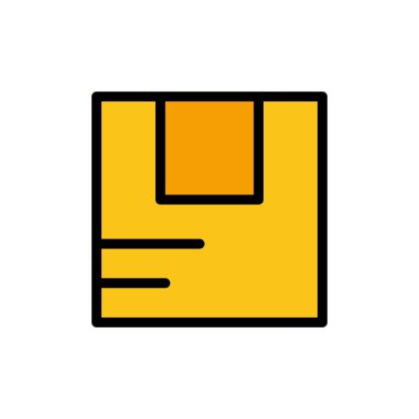 Kutu, İyi, Lojistik, Ulaşım Düz Renk Simgesi. Vektör ico