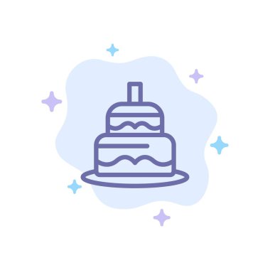 Hint, Kek, Gün, Soyut Bulut Backgroun Üzerinde Ülke Mavi Simge