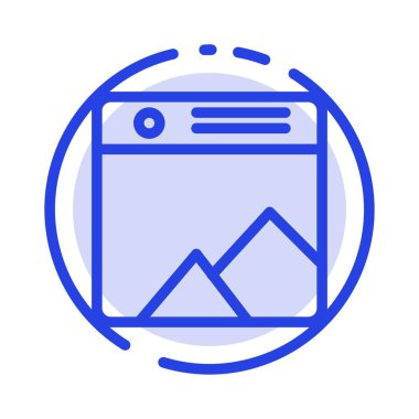 Resim, Fotoğraf, Galeri, Web Mavisi Noktalı Çizgi Simgesi