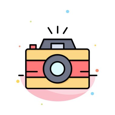 Kamera, Görüntü, Fotoğraf, Fotoğraf Soyut Düz Renk Simge Templ