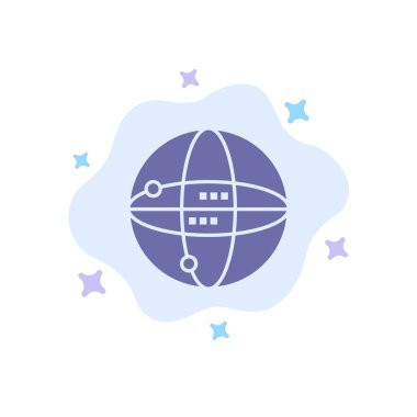 Dünya, İnternet, Bilgisayar, Soyut Bulut Ba 'daki Küre Mavi Simgesi