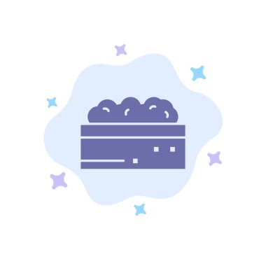 Botanik, Bush, Bahçe, Soyut Bulut Backg Bitki Mavi Simge