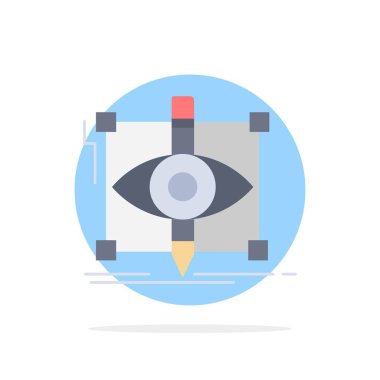 tasarım, taslak, çizim, çizim, görsel Düz Renk Simgesi Vektör