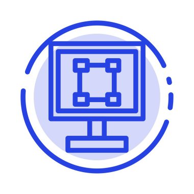 Kırpma, Grafik, Tasarım, Program, Uygulama Mavi Noktalı Çizgi Li