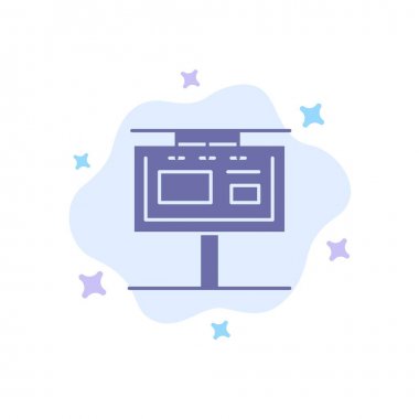 Board, Billboard, Signboard, Reklam, Marka mavi simge üzerinde 