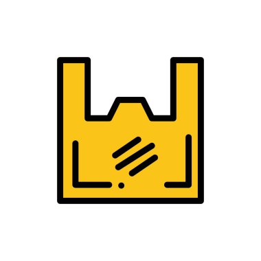 Çanta, Ekoloji, Plastik, Alışveriş, Süpermarket Düz Renk Simgesi. Ve