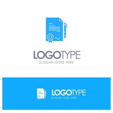 Anlaşma, Sertifika, Bitti, Deal Blue Solid Logo ile yer fo