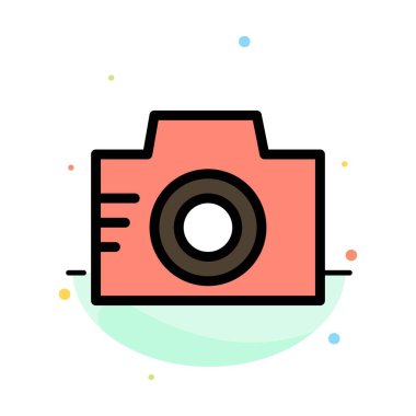 Kamera, Resim, Fotoğraf, Resim Soyut Düz Renk Simgesi Şablonu