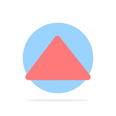 Ok, Yukarı, Oynat, Video Soyut Daire Arka Plan Düz renk Ico