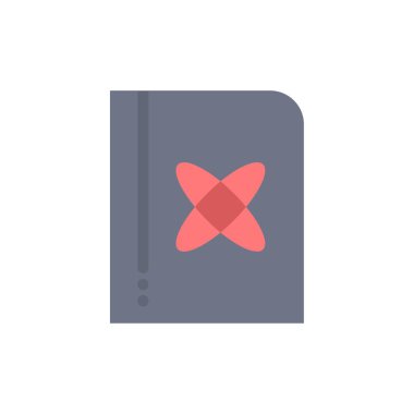 Kitap, Formül, Fizik, Bilim Düz Renk Simgesi. Vektör simgesi ba