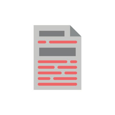 Dosya, Belge, Tasarım Düz Renk Simgesi. Vektör simgesi gösterge sıcaklığı