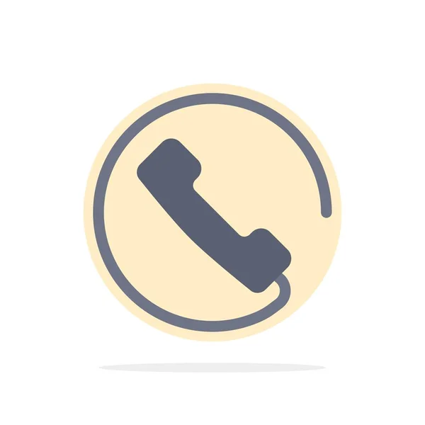 Réponse, Appel, Téléphone Résumé Cercle Arrière-plan Flat color Icon — Image vectorielle