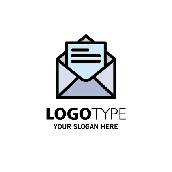 E-mail, levél, üzenet, szöveg üzleti logo template. Síkszín — Stock Vector
