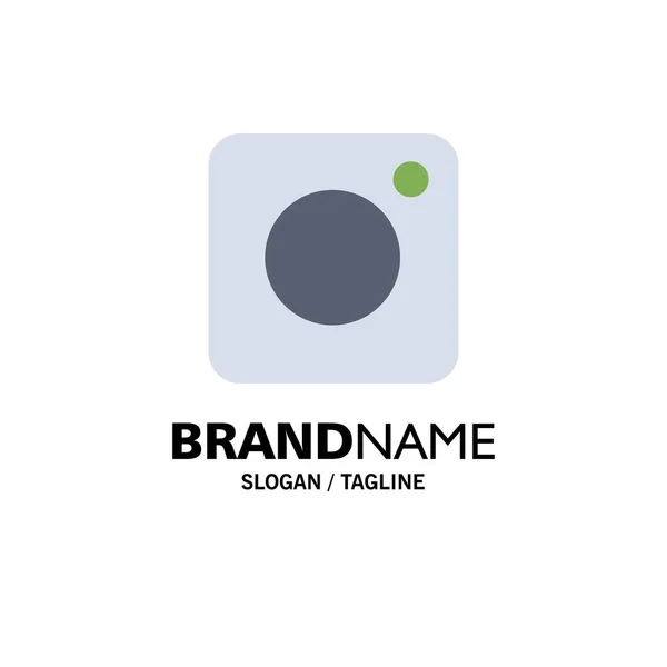 Câmera, Instagram, Foto, Social Business Logo Template. Plano Co —  Vetores de Stock