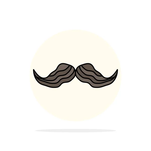 Moustache, Hipster, movember, male, men Flat Color Icon Vector — Stock Vector