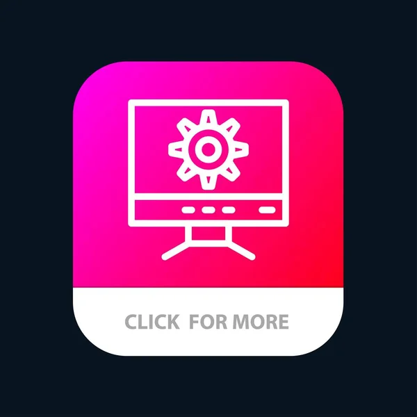 Computer, Einstellung, Design mobile App-Taste. android und ios lin — Stockvektor