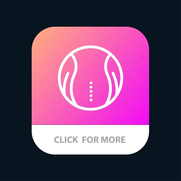 Ball, Tennis, Sport, Spiel mobile App-Taste. android und ios lin — Stockvektor