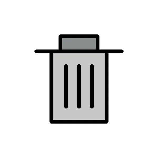 Delete, Interface, Trash, Flat Color Icon. Запрет векторных значков — стоковый вектор