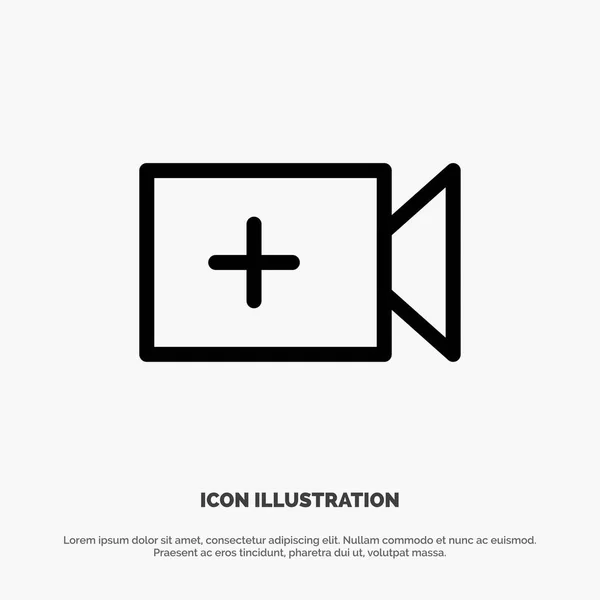 Video, Camera, Ui Line Icon Vector — Stock Vector