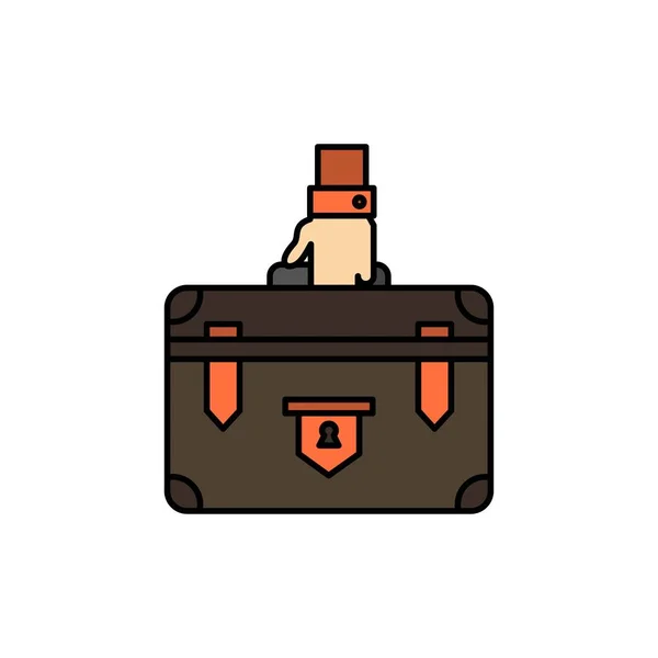 Koffer, Aktentasche, Geschäft, Koffer, Dokumente, Marketing, Portf — Stockvektor