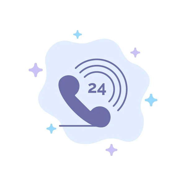 Telefoon, telefoon, beltoon, 24 blauw pictogram op abstracte Cloud backgr — Stockvector