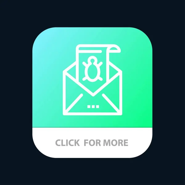 Bug, Emails, Email, Malware, Spam, Menace, Virus Mobile App Butt — Image vectorielle