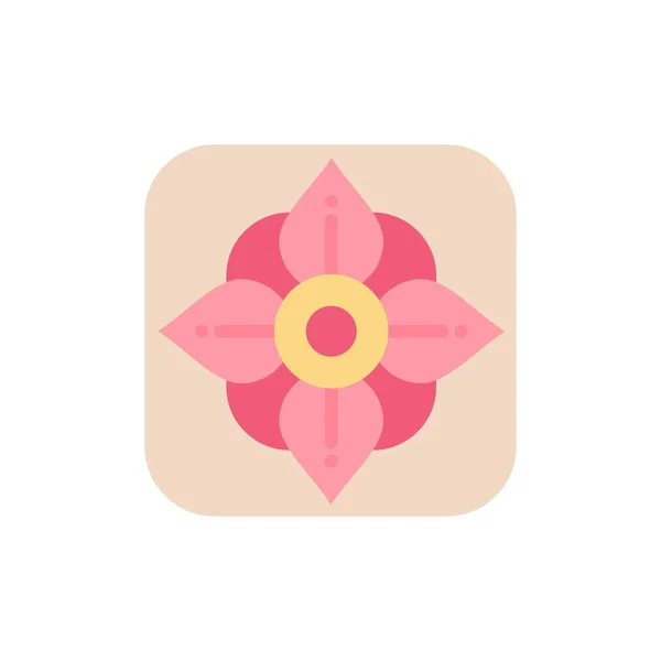 Fleur, Pâques, Nature Icône de couleur plate. Bannière d'icône vectorielle Temp — Image vectorielle