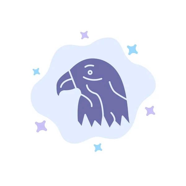 Dier, vogel, Eagle, Verenigde Staten blauw pictogram op abstracte Cloud achtergrond — Stockvector