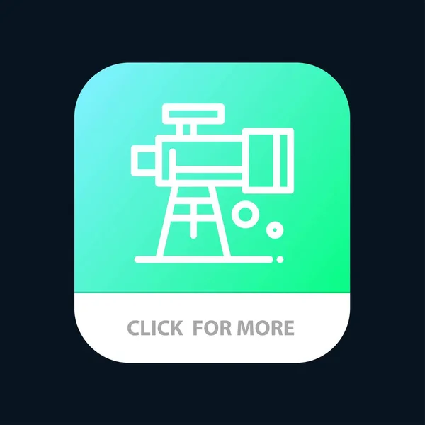 Astronomia, Escopo, Espaço, Telescópio Mobile App Button. Android um — Vetor de Stock