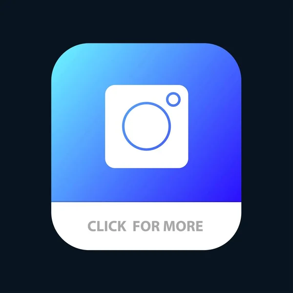 Câmera Instagram Foto Social Mobile App Button Android Ios Glyph — Vetor de Stock