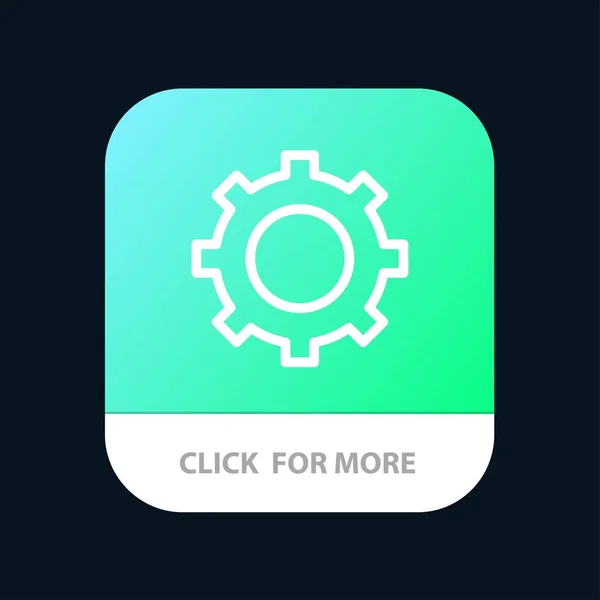 Zahnrad, Einstellung, Getriebe mobile App-Taste. android und ios line versi — Stockvektor