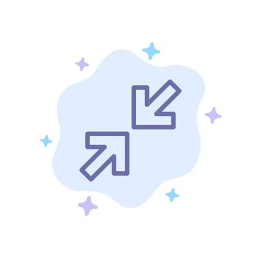 Soyut Bulut Arka Planında Oklar, Oklar, Yakınlaştırma Mavi Simgesi