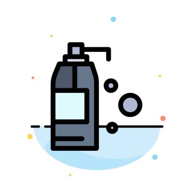 Temizlik, Deterjan, Ürün Soyut Düz Renk Simgesi Şablonu